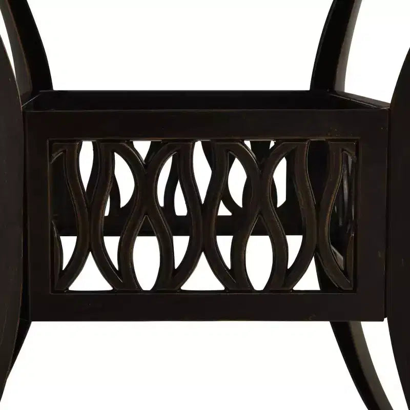vidaXL Ensemble de bistrot Table et chaises Table de bistrot en aluminium moulé d'extérieur