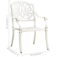 vidaXL Ensemble de bistrot Table et chaises Table de bistrot en aluminium moulé d'extérieur