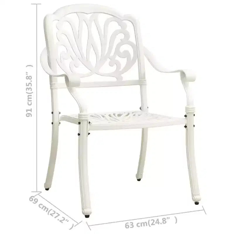 vidaXL Ensemble de bistrot Table et chaises Table de bistrot en aluminium moulé d'extérieur