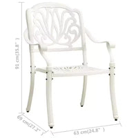 vidaXL Ensemble de bistrot Table et chaises Table de bistrot en aluminium moulé d'extérieur