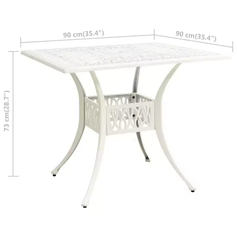 vidaXL Ensemble de bistrot Table et chaises Table de bistrot en aluminium moulé d'extérieur