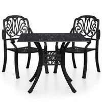 vidaXL Ensemble de bistrot Table et chaises Table de bistrot en aluminium moulé d'extérieur