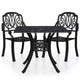 vidaXL Ensemble de bistrot Table et chaises Table de bistrot en aluminium moulé d'extérieur