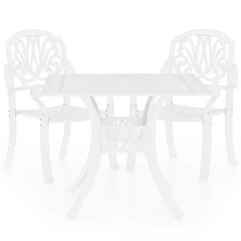 vidaXL Ensemble de bistrot Table et chaises Table de bistrot en aluminium moulé d'extérieur