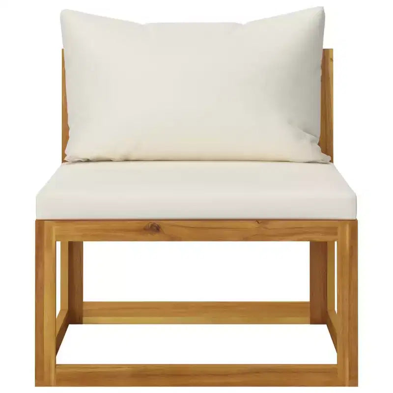 vidaXL Salon de jardin modulable avec coussins en bois d'acacia massif