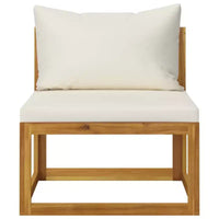 vidaXL Salon de jardin modulable avec coussins en bois d'acacia massif