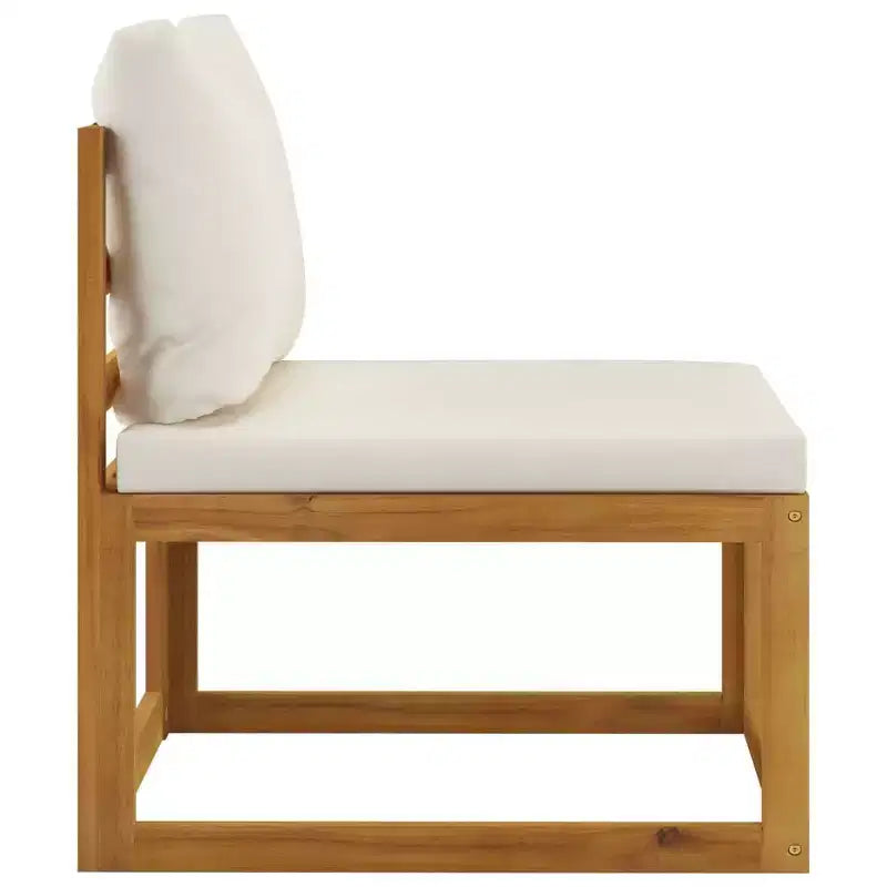vidaXL Salon de jardin modulable avec coussins en bois d'acacia massif