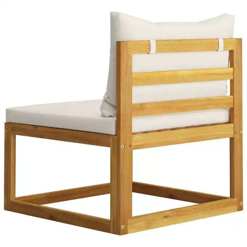 vidaXL Salon de jardin modulable avec coussins en bois d'acacia massif