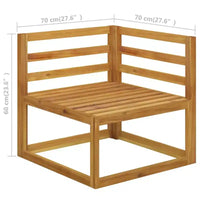 vidaXL Salon de jardin modulable avec coussins en bois d'acacia massif