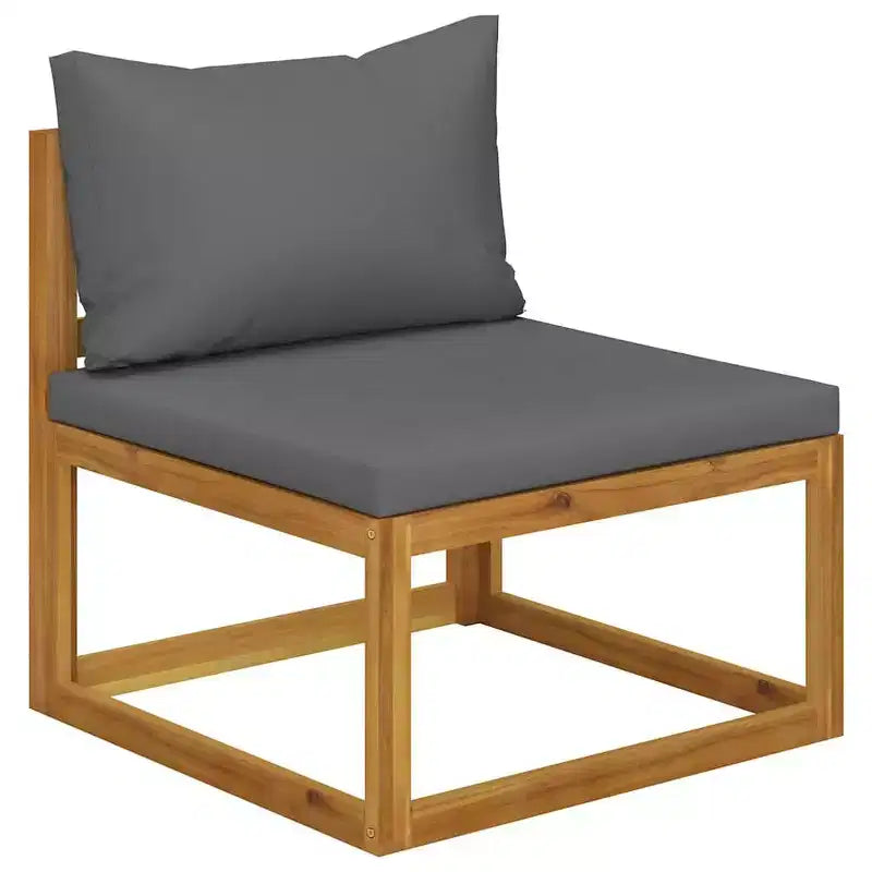 vidaXL Salon de jardin modulable avec coussins en bois d'acacia massif