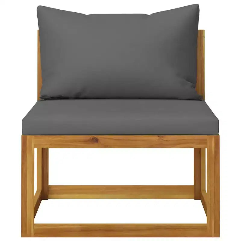 vidaXL Salon de jardin modulable avec coussins en bois d'acacia massif