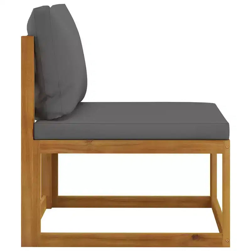 vidaXL Salon de jardin modulable avec coussins en bois d'acacia massif