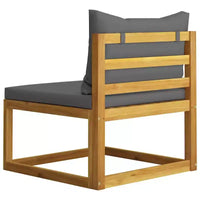 vidaXL Salon de jardin modulable avec coussins en bois d'acacia massif