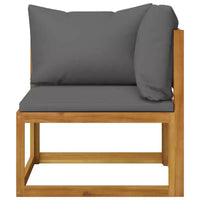 vidaXL Salon de jardin modulable avec coussins en bois d'acacia massif