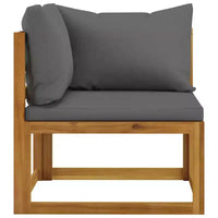 vidaXL Salon de jardin modulable avec coussins en bois d'acacia massif