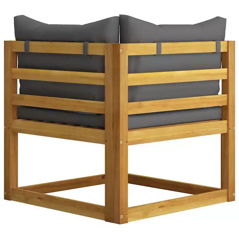 vidaXL Salon de jardin modulable avec coussins en bois d'acacia massif