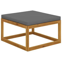 vidaXL Salon de jardin modulable avec coussins en bois d'acacia massif