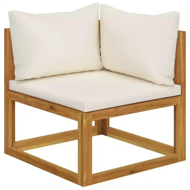 vidaXL Salon de jardin modulable avec coussins en bois d'acacia massif