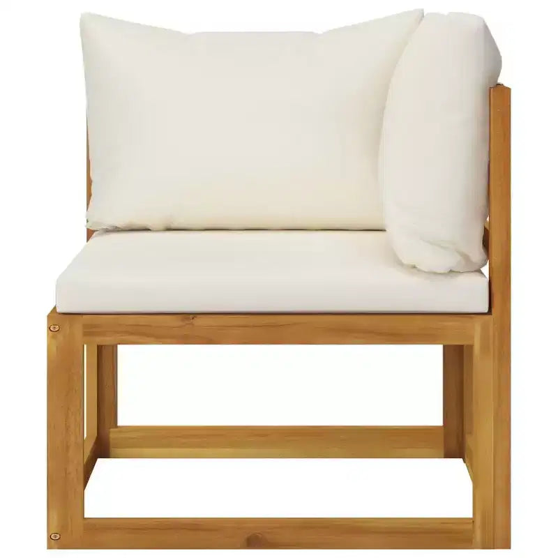vidaXL Salon de jardin modulable avec coussins en bois d'acacia massif