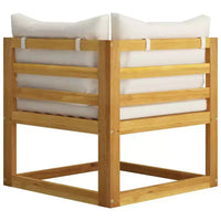 vidaXL Salon de jardin modulable avec coussins en bois d'acacia massif
