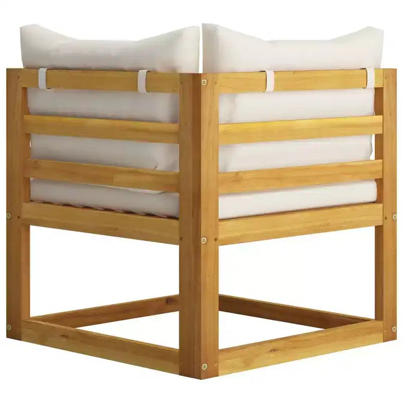 vidaXL Salon de jardin modulable avec coussins en bois d'acacia massif