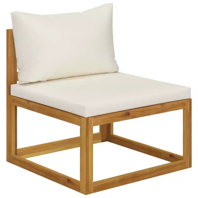 vidaXL Salon de jardin modulable avec coussins en bois d'acacia massif