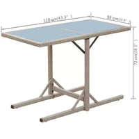 vidaXL Ensemble Bistro Table et Chaises de Salle à Manger Meubles d'extérieur Résine Tressée