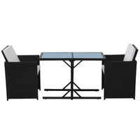vidaXL Ensemble Bistro Table et Chaises de Salle à Manger Meubles d'extérieur Résine Tressée