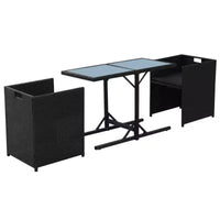 vidaXL Ensemble Bistro Table et Chaises de Salle à Manger Meubles d'extérieur Résine Tressée