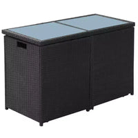 vidaXL Ensemble Bistro Table et Chaises de Salle à Manger Meubles d'extérieur Résine Tressée