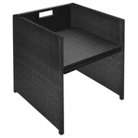 vidaXL Ensemble Bistro Table et Chaises de Salle à Manger Meubles d'extérieur Résine Tressée