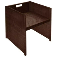vidaXL Ensemble Bistro Table et Chaises de Salle à Manger Meubles d'extérieur Résine Tressée