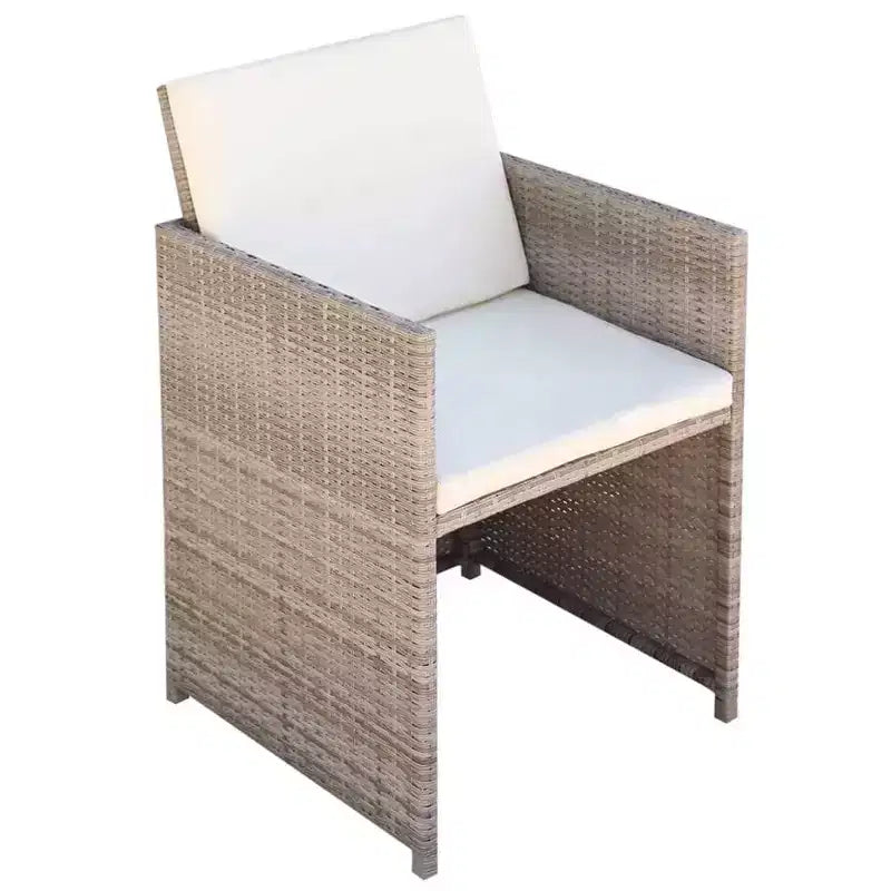 vidaXL Ensemble Bistro Table et Chaises de Salle à Manger Meubles d'extérieur Résine Tressée