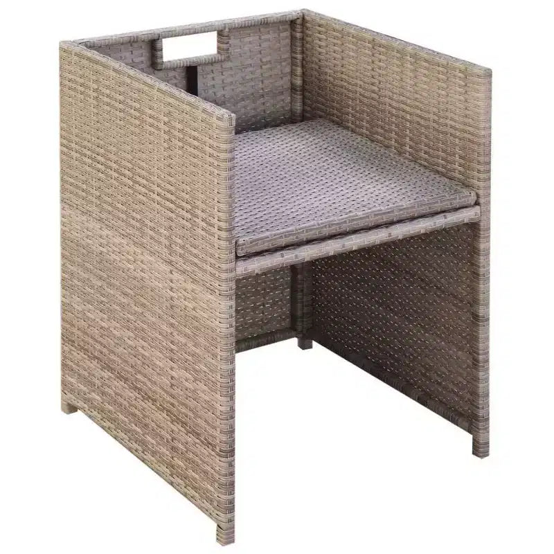 vidaXL Ensemble Bistro Table et Chaises de Salle à Manger Meubles d'extérieur Résine Tressée