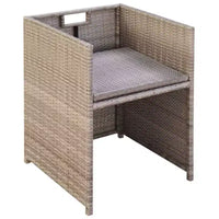 vidaXL Ensemble Bistro Table et Chaises de Salle à Manger Meubles d'extérieur Résine Tressée