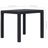 vidaXL Ensemble bistro de terrasse, table et chaises d'extérieur, ensemble de conversation en plastique