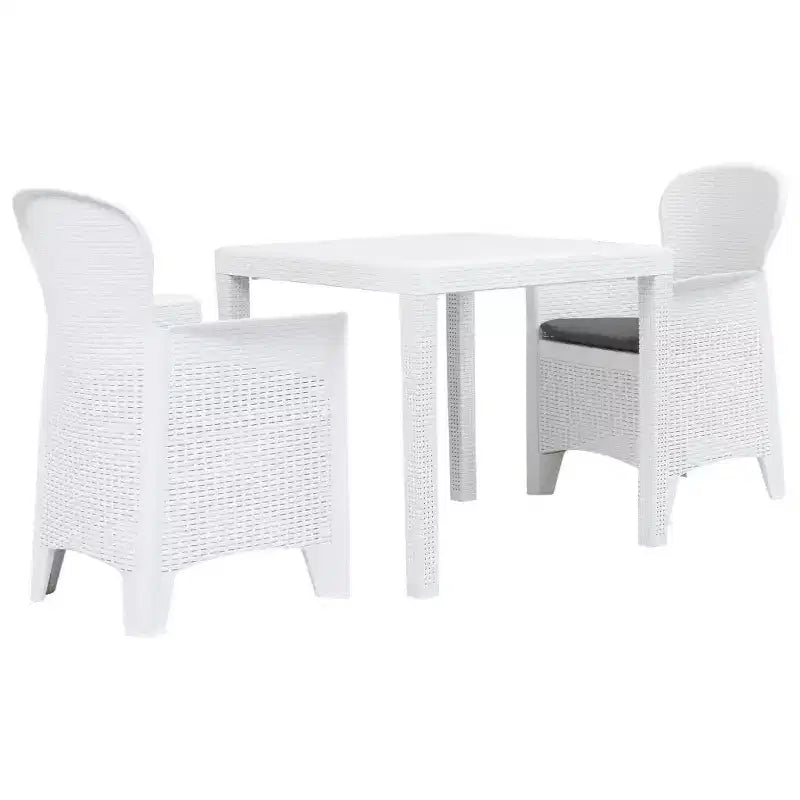 vidaXL Ensemble bistro de terrasse, table et chaises d'extérieur, ensemble de conversation en plastique