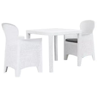 vidaXL Ensemble bistro de terrasse, table et chaises d'extérieur, ensemble de conversation en plastique