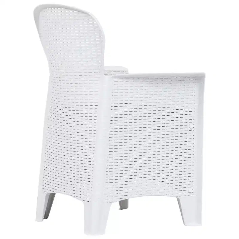 vidaXL Ensemble bistro de terrasse, table et chaises d'extérieur, ensemble de conversation en plastique