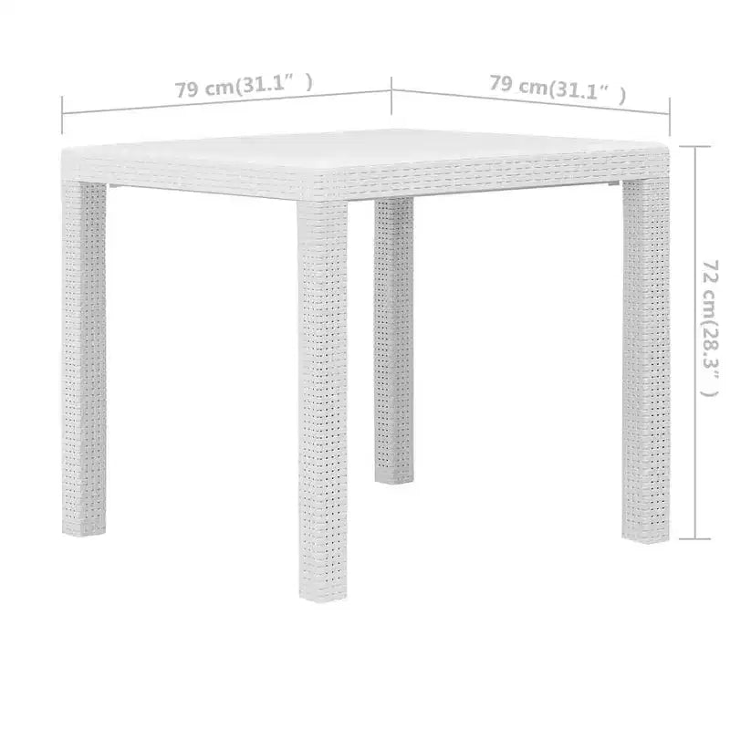 vidaXL Ensemble bistro de terrasse, table et chaises d'extérieur, ensemble de conversation en plastique