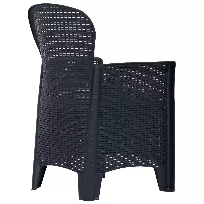 vidaXL Ensemble bistro de terrasse, table et chaises d'extérieur, ensemble de conversation en plastique