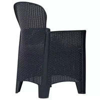 vidaXL Ensemble bistro de terrasse, table et chaises d'extérieur, ensemble de conversation en plastique