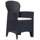 vidaXL Patio Bistro Set Outdoor Table and Chairs Conversation Set Plastic