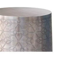 Table d'appoint en métal Jean 15 po de large à motif géométrique bohème, assemblée