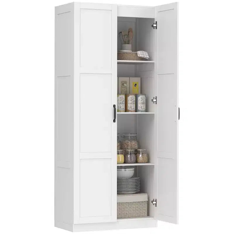 Garde-manger de cuisine haut HOMCOM 71 po avec charnières à fermeture douce, meuble de rangement garde-manger autoportant style ferme à étagères réglables