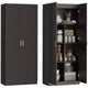 HOMCOM 71 Tall Kitchen Pantry Cabinet with Soft-Close Hinges, Farmhouse Freestanding Pantry Storage Cabinet with Adjustable Shelves