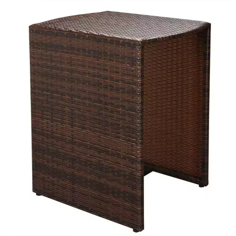 vidaXL Ensemble bistro de terrasse, ensemble de mobilier d'extérieur, table et chaises en résine tressée poly