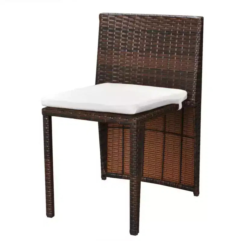 vidaXL Ensemble bistro de terrasse, ensemble de mobilier d'extérieur, table et chaises en résine tressée poly