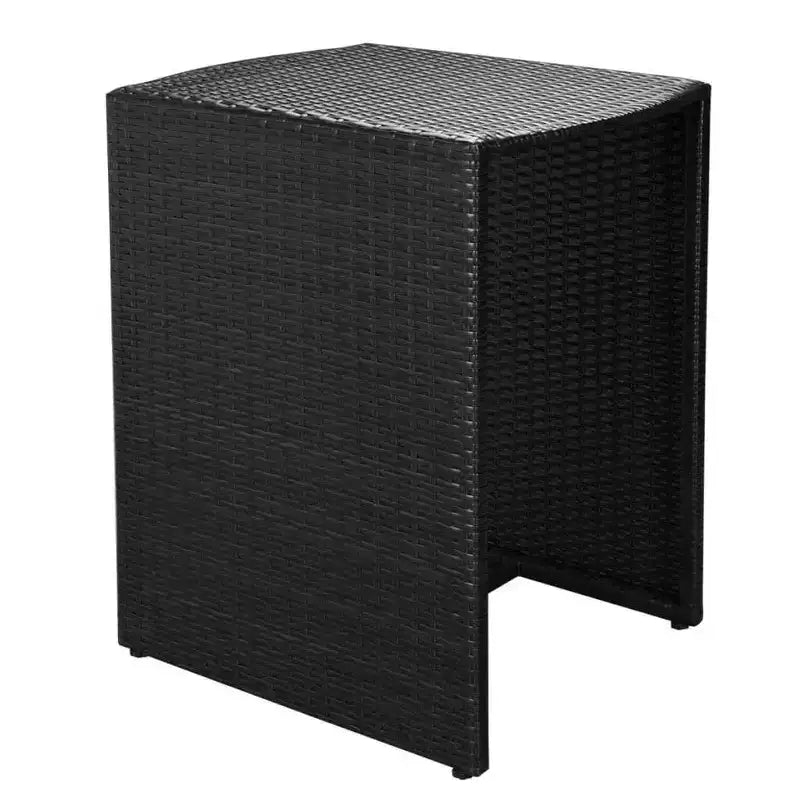 vidaXL Ensemble bistro de terrasse, ensemble de mobilier d'extérieur, table et chaises en résine tressée poly