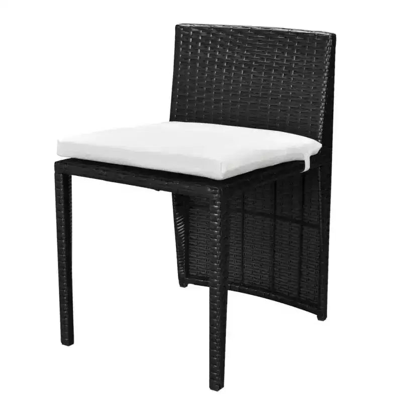 vidaXL Ensemble bistro de terrasse, ensemble de mobilier d'extérieur, table et chaises en résine tressée poly